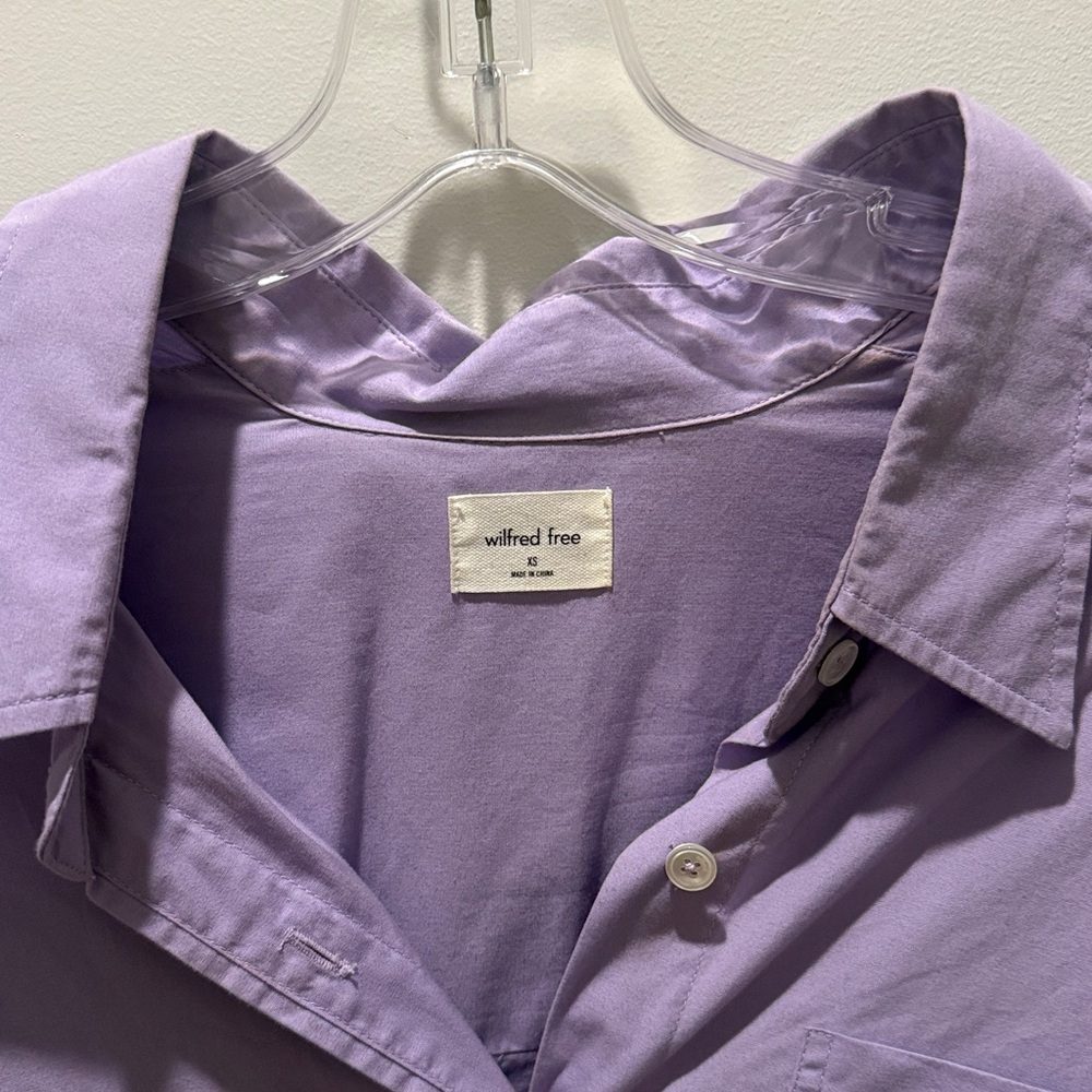 Wilfred Lilac Collared Button-Up Shirt - XS - Picture 2 of 4